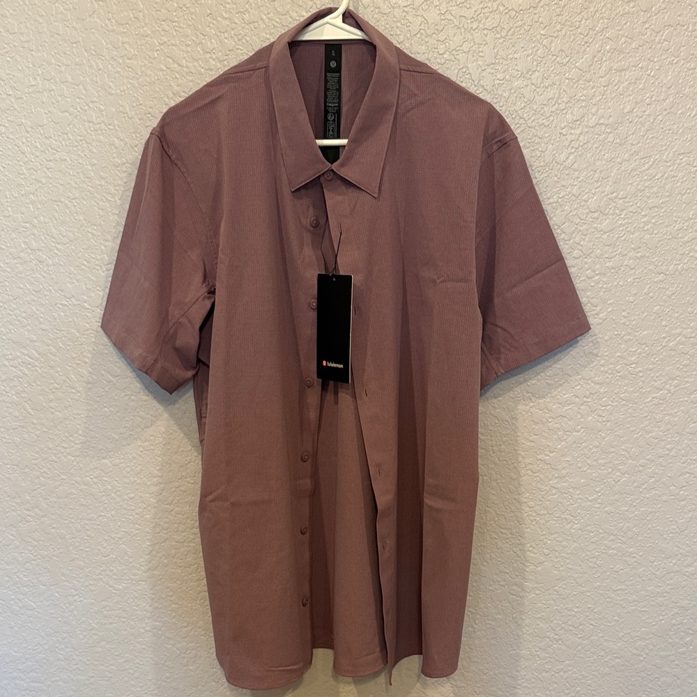 lululemon athletica Men's Casual Button Down Shirt - Mauve